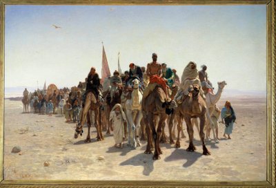 Pilgrims Going to Mecca by Leon Auguste Adolphe Belly