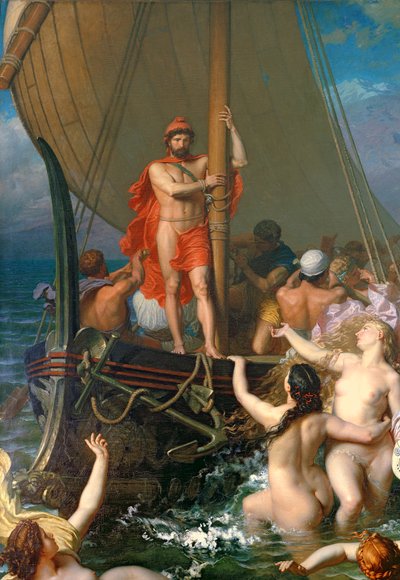 Ulysses and the Sirens (detail) by Leon Auguste Adolphe Belly