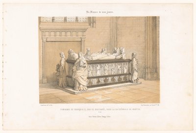 Tomb of François II of Brittany in the cathedral of Nantes by Leon Auguste Asselineau