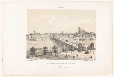 View of Orléans from the Left Bank of the Loire (Contemporary France) by Leon Auguste Asselineau