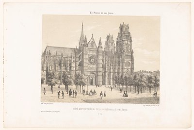 View of the Cathedral of Orléans (North Side) (Contemporary France) by Leon Auguste Asselineau