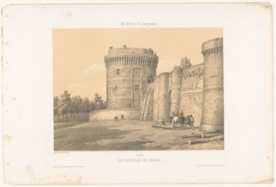 View of one of the towers of the castle of Dinan (Contemporary France) by Leon Auguste Asselineau