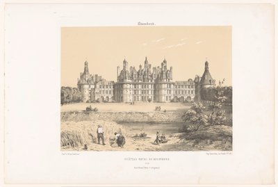 View of the Château de Chambord on the Loire (Contemporary France) by Leon Auguste Asselineau