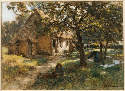 Cottage, Normandy by Leon Augustin Lhermitte
