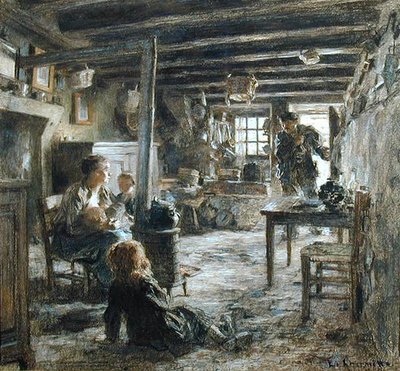 A Family, Interior Scene (Father