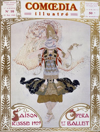 Ballet Russes dancer by Bakst, cover 