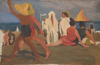 Bathers on the Lido, Venice Serge Diaghilev and Vaslav Nijinsky on the Beach by Leon Bakst