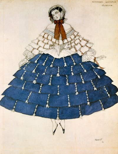 Chiarina, Design for a Costume for the Ballet Carnival Composed by Robert Schumann by Leon Bakst