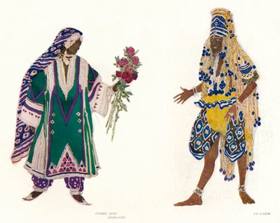 Costume Designs for the Russian Ballet Le Dieu Bleu by Leon Bakst