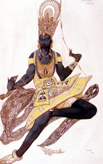 Costume by Vaslav Nijinsky created by Leo Bakst for “The Blue God” by Reynaldo Hahn (1875 - 1947) by Leon Bakst