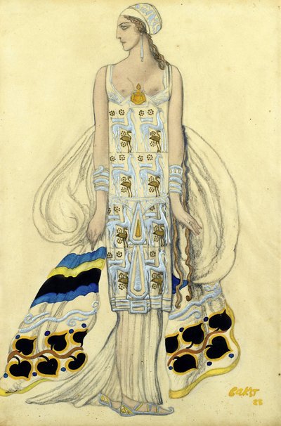 Costume design for Ida Rubinstein in the drama Phaedra by Jean Racine by Leon Bakst