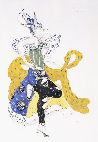 Costume Design for Madame Trouchanova in La Peri by Leon Bakst