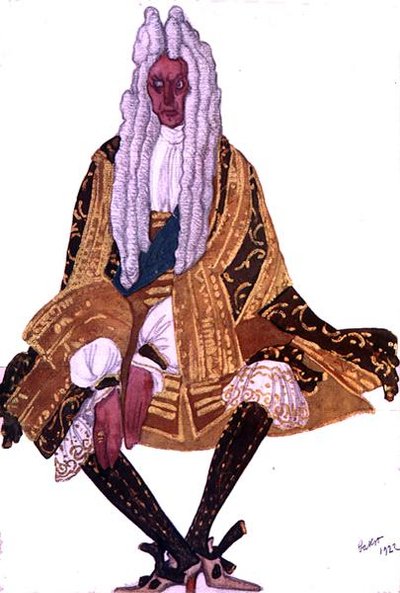 Costume design for Marshall Cantalabutte, after the departure of the wicked Fairy Carabosse, from Sleeping Beauty by Leon Bakst