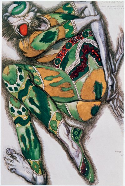 Costume design for Seefenfel, from Sadko by Leon Bakst