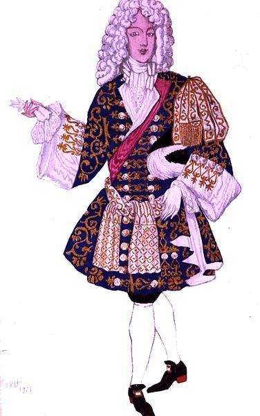 Costume design for The English Bridegroom, from Sleeping Beauty by Leon Bakst