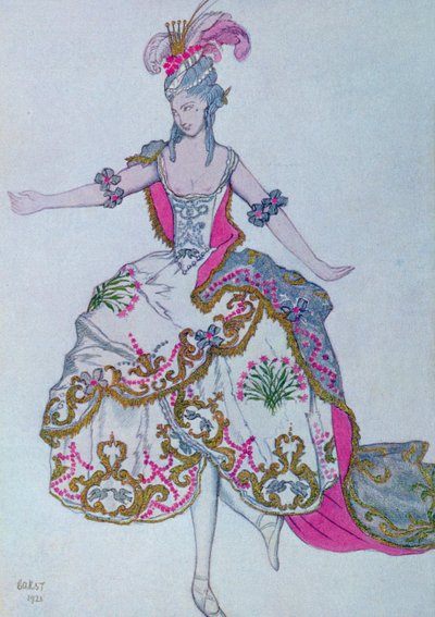 Costume design for The Fairy Carnation, from Sleeping Beauty by Leon Bakst