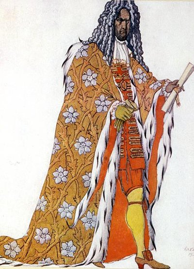 Costume design for The Master of Ceremonies, from Sleeping Beauty by Leon Bakst