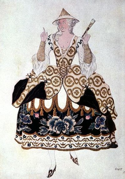 Costume design for a Chinese Lady, from Sleeping Beauty by Leon Bakst