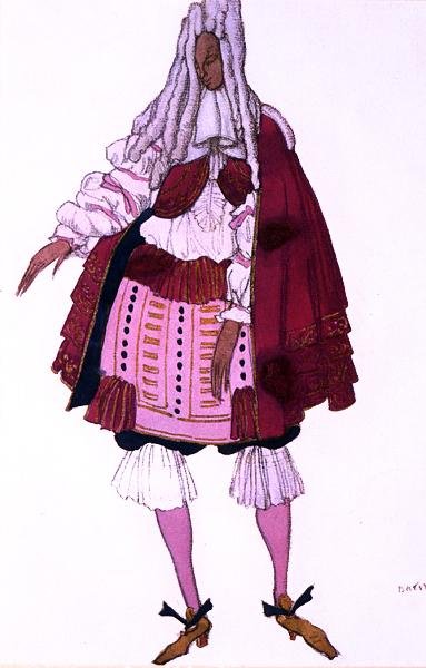 Costume Design for a Courtier at the Baptism, from Sleeping Beauty by Leon Bakst