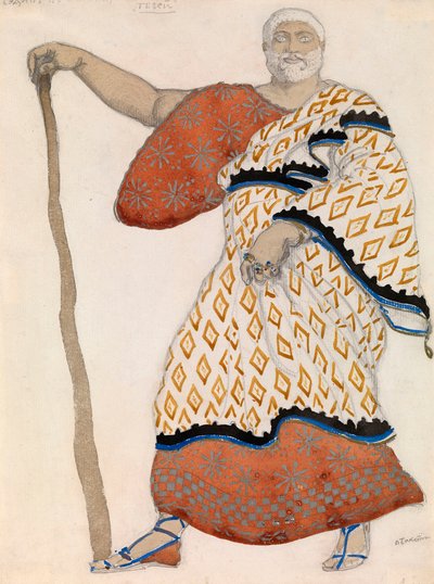 Costume design for drama Oedipus at Colonus by Leon Bakst
