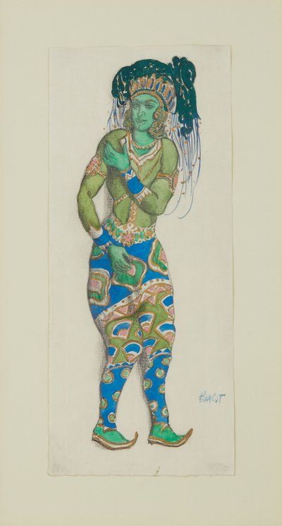 Costume design for the Ballet Blue God by R. Hahn by Leon Bakst