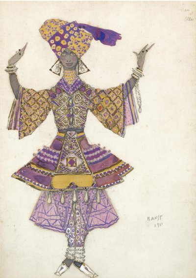 Costume design for the Ballet Blue God by R. Hahn by Leon Bakst