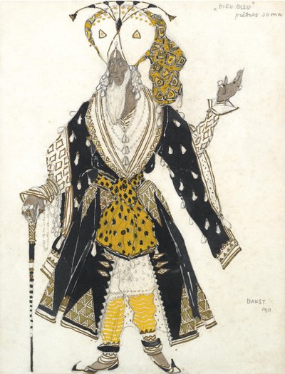 Costume design for the Ballet Blue God by R. Hahn, 1911 by Leon Bakst
