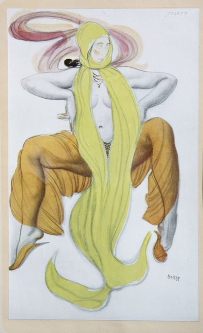 Costume design for the Ballet La Légende de Joseph by R. Strauss by Leon Bakst