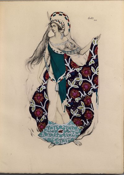 Costume design for the ballet Artémis troublée by Paul Paray by Leon Bakst