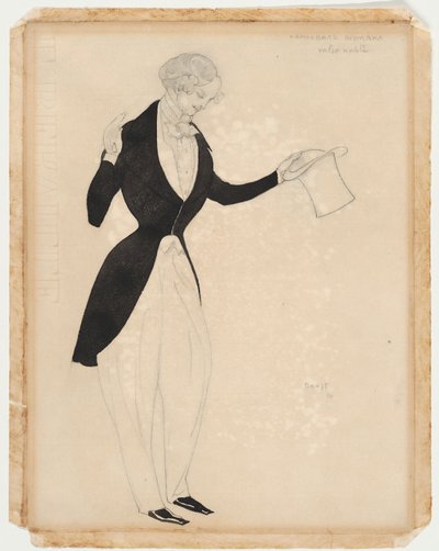 Costume Design for the Ballet Carnaval by R. Schumann by Leon Bakst