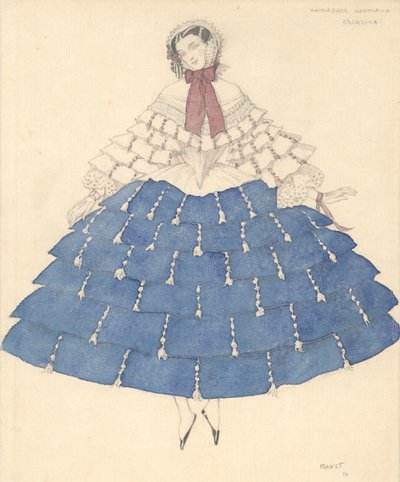 Costume design for the ballet Carnaval by R. Schumann by Leon Bakst
