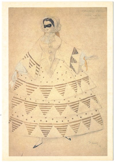 Costume Design for the Ballet Carnaval by R. Schumann by Leon Bakst