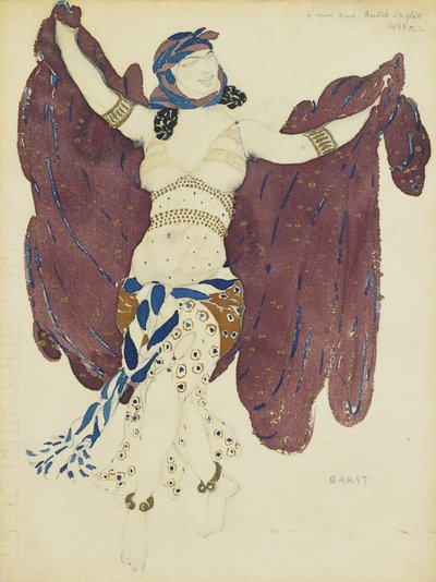 Costume Design for the Ballet Cleopatra by A. Arensky by Leon Bakst