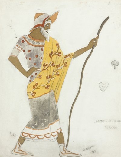 Costume design for the ballet Daphnis et Chloé by M. Ravel by Leon Bakst