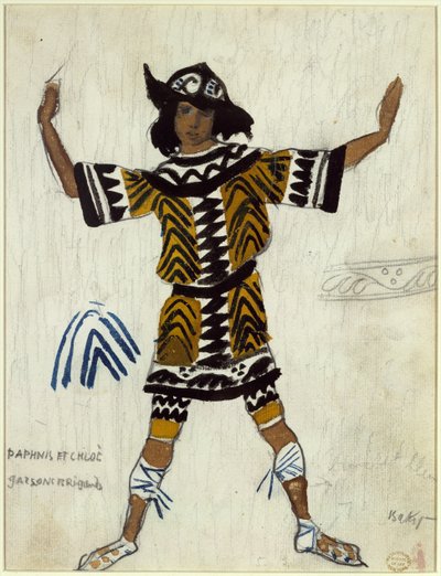 Costume design for the ballet Daphnis et Chloé by M. Ravel by Leon Bakst