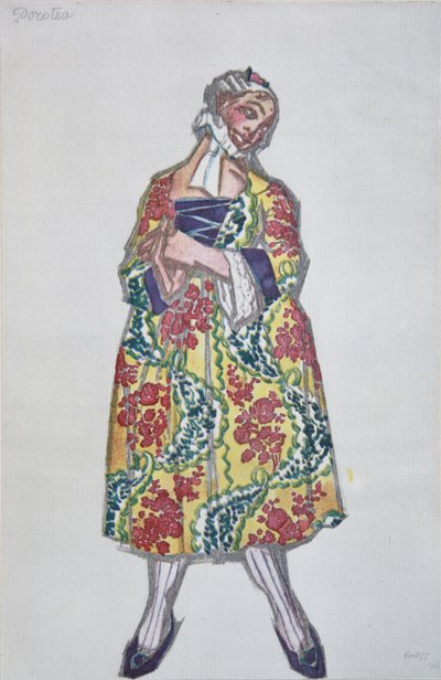 Costume Design for the Ballet Le Donne di Buon Umore by C. Goldoni, 1917 by Leon Bakst