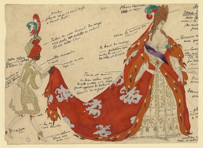 Costume design for the ballet Sleeping Beauty by P. Tchaikovsky by Leon Bakst