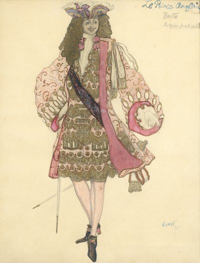 Costume design for the ballet Sleeping Beauty by P. Tchaikovsky by Leon Bakst