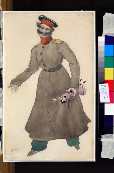 Costume Design for the Ballet The Fairy Doll by J. Bayer by Leon Bakst