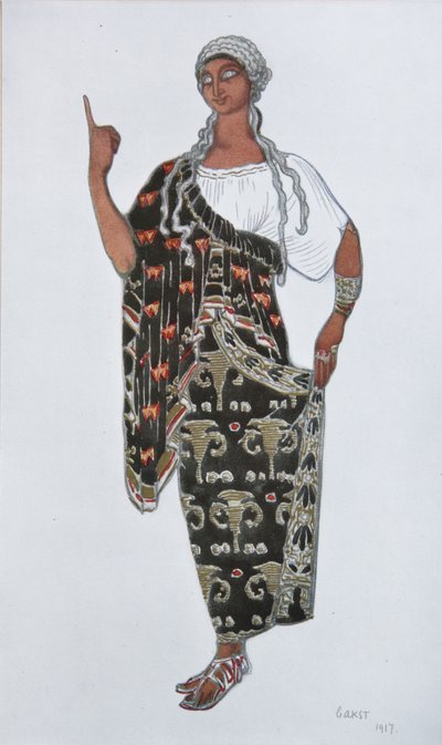 Costume Design for the Opera Fedra by Ildebrando Pizzetti by Leon Bakst