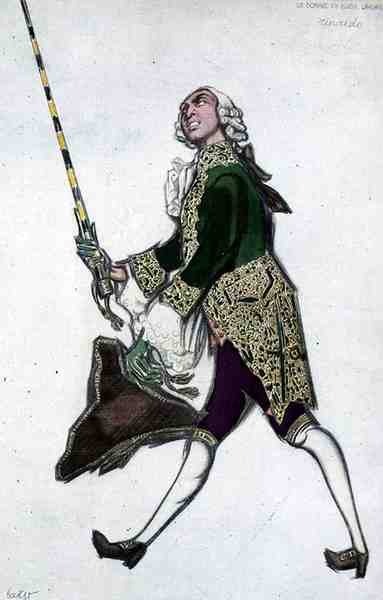 Costume for Rinaldo, from the Good-Humoured Ladies by Leon Bakst