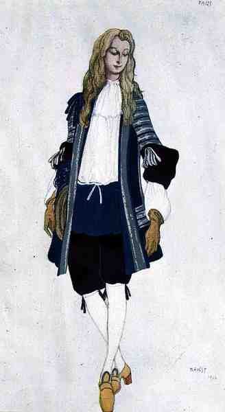 Costume for the Blue Page, from Aladdin by Leon Bakst
