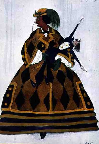 Costume for the Englishwoman, from La Boutique Fantastique by Leon Bakst
