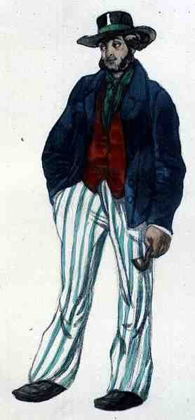 Costume for the Seaman, from La Boutique Fantastique by Leon Bakst