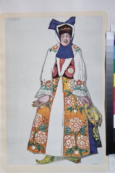 Costume for the opera Sadko directed by Nicolas Rimski-Korsakov by Leon Bakst