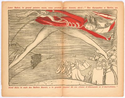 From the Carpathians to Berlin, a Leap in the Style of the Russian Ballets, c. 1915 by Leon Bakst