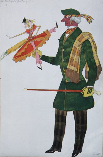 Englishman. Costume Design for the Ballet The Magic Toy Shop by G. Rossini, 1919 by Leon Bakst