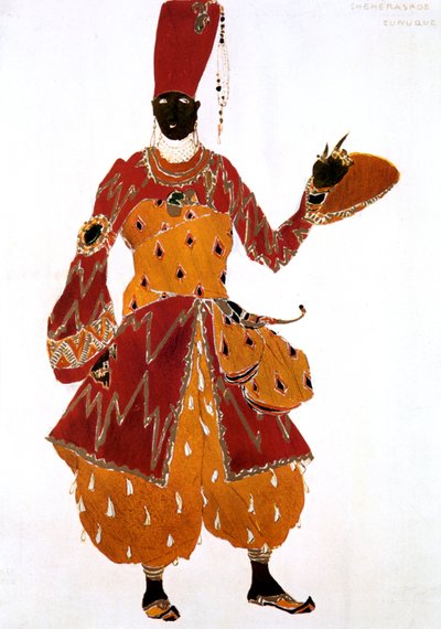 Eunuch costume design for the ballet Scheherazade, 1910 by Leon Bakst