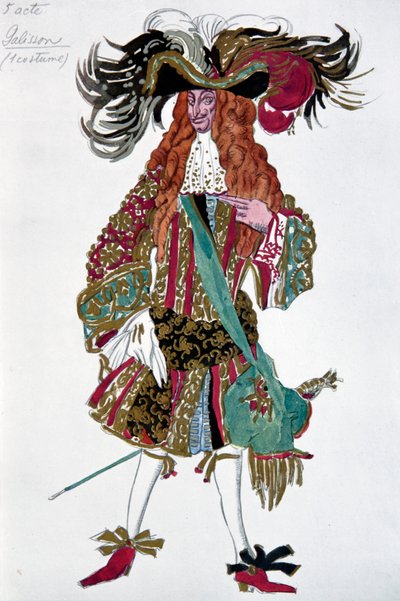 Galisson. Costume Design for the Ballet Sleeping Beauty by P. Tchaikovsky, 1921 by Leon Bakst