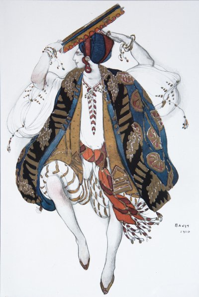 Jewish Dance. Costume Design for the Ballet Cléopatre, 1910 by Leon Bakst